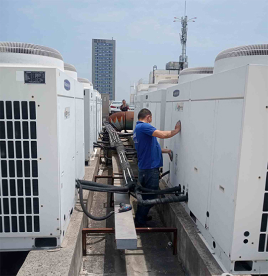 积石山中央空调制热和不制冷系统维修方法